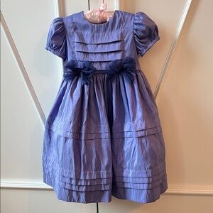 Purple Puff Sleeve Dress with Bows